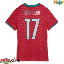 Camiseta Portugal Rafael Leao #17 Primera Equipación para mujer Mundial 2026 manga corta